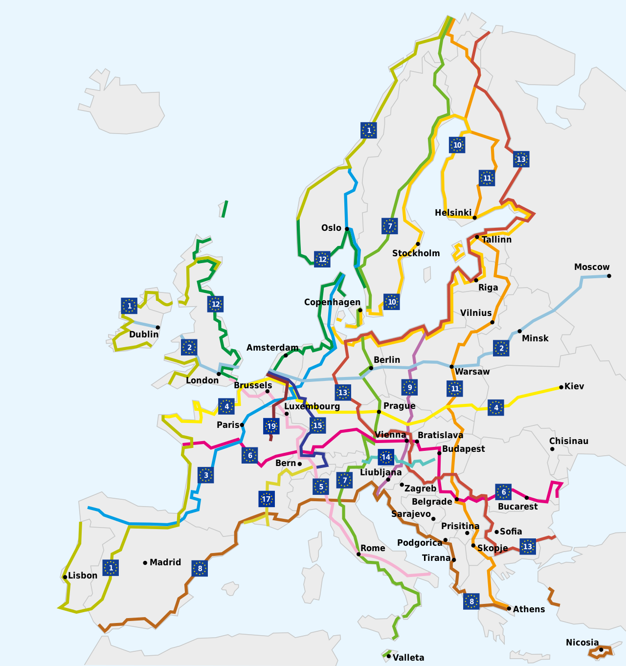 Routes EuroVélo